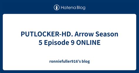 putlocker arrow season 5.